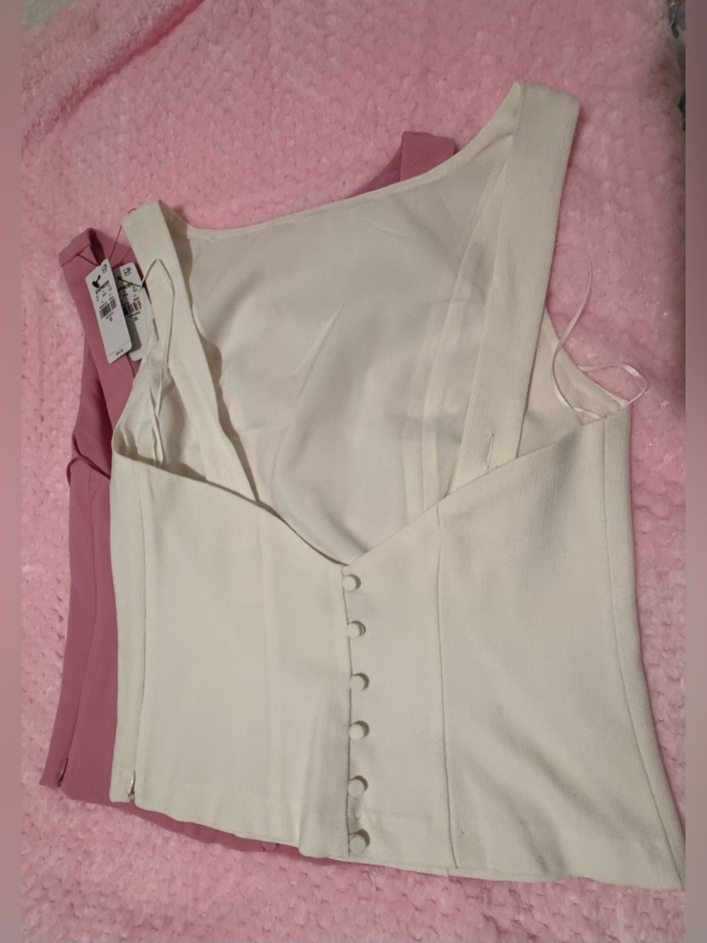 2 Express Sleeveless Tops pink and cream